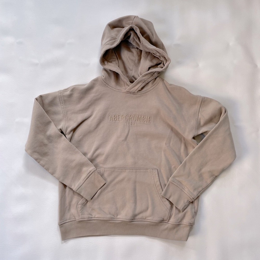 Abercrombie Kids 11/12 Tan Hoodie Sweatshirt